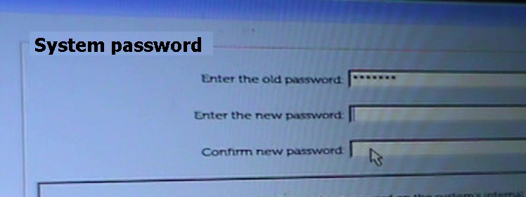 Dell Bios password reset