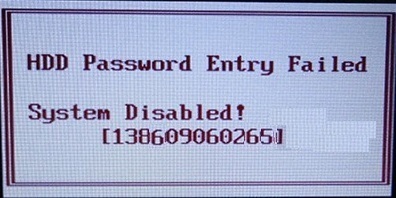 18 numbers samsung hdd password entry failed