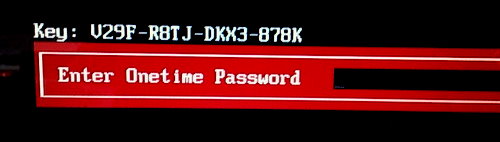sony OneTime Password