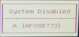 HP System Disabled A code