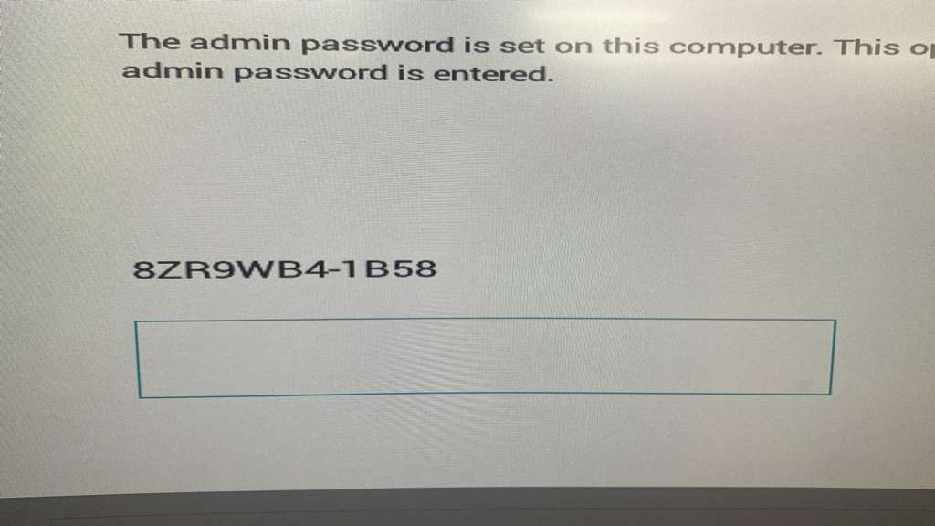 Dell 1B58 Bios Password reset