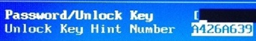dell unlock key hint number password recovey