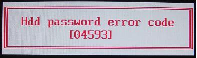 dell hdd password error code